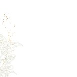 Klassieke uitnodiging jubileum 'we still do' botanisch goud Achterkant