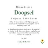 Klassieke uitnodigingkaart doopsel bloemetjes lente 3