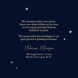 Klassieke zakelijk kerstkaart hartelijk bedankt blauw goud 3