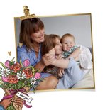 Kleurrijke beterschapskaart illustratie bosje bloemen hart 2