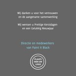 Kleurrijke kerstkaart met verfpotten 3