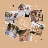 Kraftlook bedankkaart trouwen foto hartjes 2