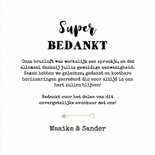 Kraftlook bedankkaart trouwen foto hartjes 3