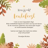 Lentefeest koala jungle foto bladeren hartjes uitnodiging 3