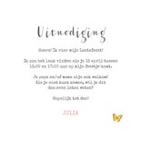 Lentefeest uitnodiging bloemen lief hartjes label vlinders 3