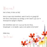 Lentefeest uitnodiging met veldbloemen en vlindertjes 3