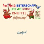 Leuke beterschapskaart met beren met teksten 3