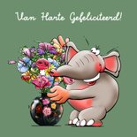 Leuke en grappige verjaardagskaart met olifant en muis 2