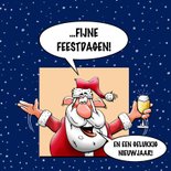 Leuke kerstkaart met grappige kerstmannetje 2