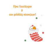 Leuke kerstkaart met katten in kerstsokken 3