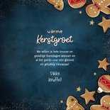 Leuke kerstkaart met kerstkoekjes kader, warme kerstgroet 3