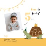 Leuke kinderfeestje uitnodiging schildpad feestje slinger 2