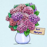 Leuke sorry kaart voor een vriendin met Hortensia-struik 3