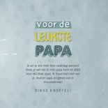 Leuke typografische vaderdag kaart "voor de leukste papa" 3