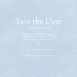 Lichtblauwe save the date kaart met ornament en initialen 3