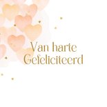 Liedevolle felicitatiekaart baby on the way zwanger hartjes 2