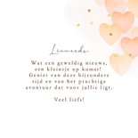 Liedevolle felicitatiekaart baby on the way zwanger hartjes 3