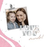 Liedevolle moederdagkaart liefste mama collage hart zilver 2