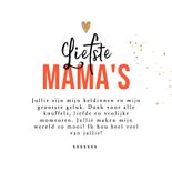 Liedevolle moederdagkaart mama's hartjes regenboog goud 3