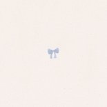 Lief beige geboortekaartje met teddybeer blauwe strik jongen Achterkant