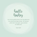 Lief felicitatiekaartje mintgroen hallo baby hart ster 3