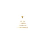 Lief geboortekaartje baby met teddybeer – goudfolie 2