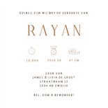 Lief geboortekaartje giraf met kleintje koperfolie 3