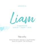 Lief geboortekaartje hartjes jongen 3