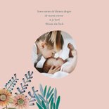 Lief geboortekaartje hert in het bos met bloemen 2