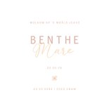 Lief geboortekaartje in het Fries met bloemetjes en takjes  3