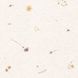 Lief geboortekaartje met gedroogde bloemen beige Achterkant