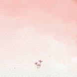 Lief geboortekaartje met kangoeroe en bloemen Achterkant