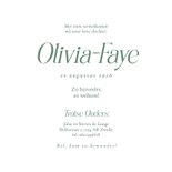 Lief geboortekaartje met kersjes wit en groen 3