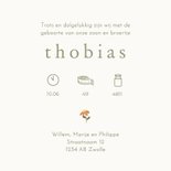 Lief geboortekaartje met laarsjes en bloemetjes broertje 3