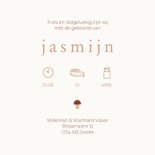 Lief geboortekaartje met roze regenlaarsjes herfst 3