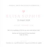 Lief geboortekaartje met roze waterverf baby voetjes 3