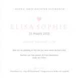 Lief geboortekaartje met roze waterverf baby voetjes 3