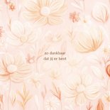 Lief geboortekaartje met waterverf bloemen in pasteltinten 2