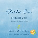 Lief geboortekaartje met zeedieren 3