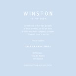 Lief geboortekaartje met zwaantje in blauw 3