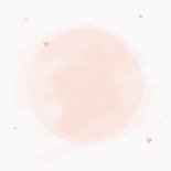 Lief geboortekaartje pastel aquarel illustratie konijntje Achterkant