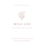 Lief geboortekaartje roze waterverf, bloemetjes en hartjes 3