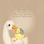 Lief geboortekaartje voor een broertje ganzen in het gras 2