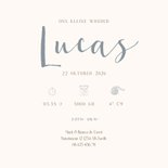 Lief geboortekaartje voor een jongen met twee olifantjes 3