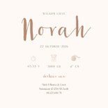 Lief geboortekaartje voor een meisje met twee olifantjes 3