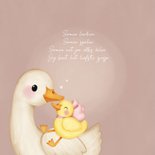 Lief geboortekaartje voor een zusje ganzen in het gras 2