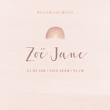 Lief geboortekaartje voor meisje naturel waterverf regenboog 3