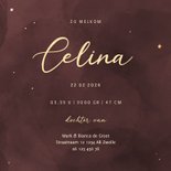 Lief geboortekaartje walvis met goudfolie sterren en maan 3