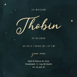 Lief geboortekaartje walvis met maan en goudfolie sterren 3