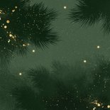 Lief kerstkaartje met vogeltje en lichtpuntjes Achterkant